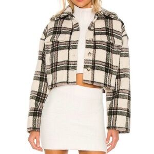 Tularosa Revolve Josie Cropped Plaid Jacket